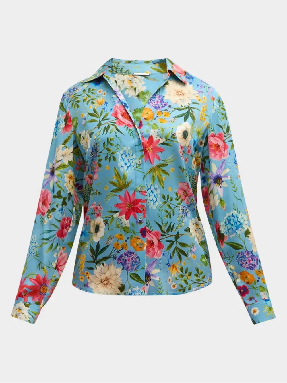 Elie Tahari Madeline Silk Floral Shirt
